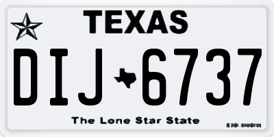 TX license plate DIJ6737