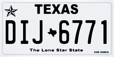 TX license plate DIJ6771