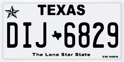 TX license plate DIJ6829