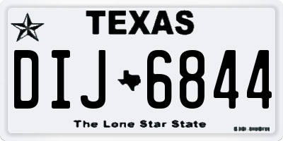 TX license plate DIJ6844