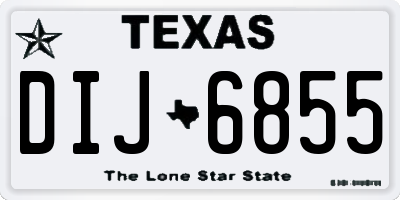 TX license plate DIJ6855
