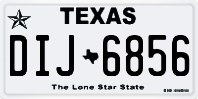 TX license plate DIJ6856