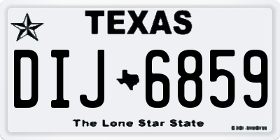TX license plate DIJ6859