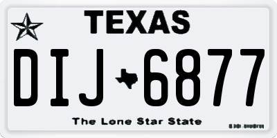 TX license plate DIJ6877