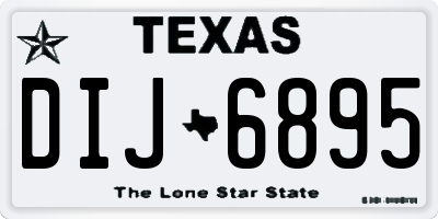 TX license plate DIJ6895
