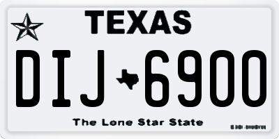 TX license plate DIJ6900