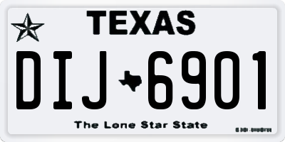 TX license plate DIJ6901