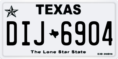 TX license plate DIJ6904
