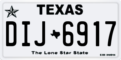 TX license plate DIJ6917