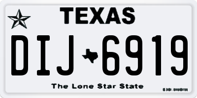 TX license plate DIJ6919