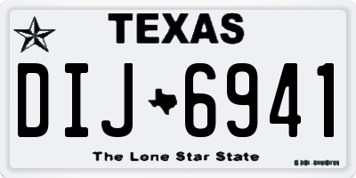 TX license plate DIJ6941