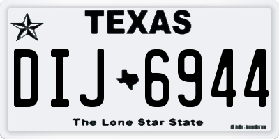 TX license plate DIJ6944