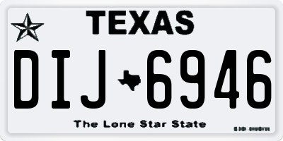 TX license plate DIJ6946