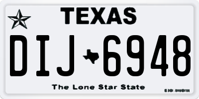 TX license plate DIJ6948