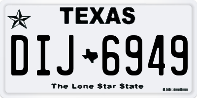 TX license plate DIJ6949