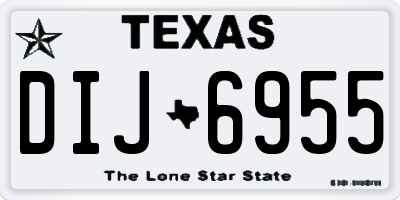TX license plate DIJ6955