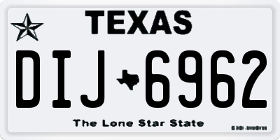 TX license plate DIJ6962