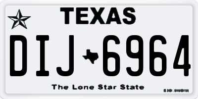 TX license plate DIJ6964