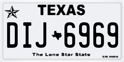 TX license plate DIJ6969