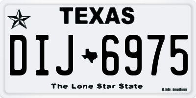 TX license plate DIJ6975