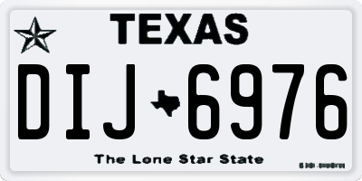 TX license plate DIJ6976