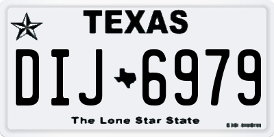 TX license plate DIJ6979