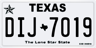 TX license plate DIJ7019