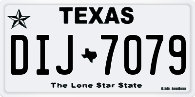 TX license plate DIJ7079