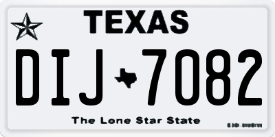 TX license plate DIJ7082