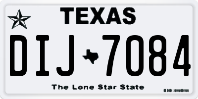 TX license plate DIJ7084
