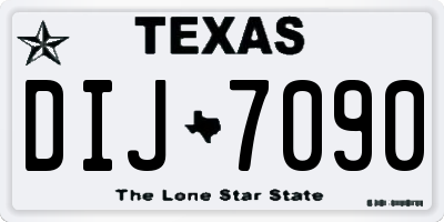 TX license plate DIJ7090