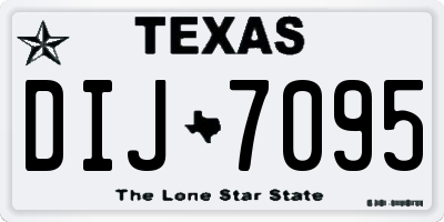 TX license plate DIJ7095