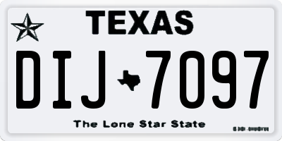 TX license plate DIJ7097