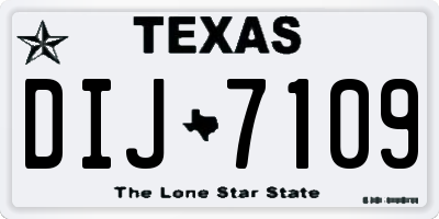 TX license plate DIJ7109