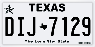 TX license plate DIJ7129
