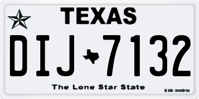 TX license plate DIJ7132