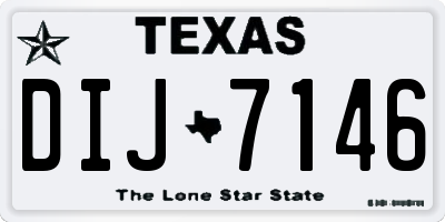 TX license plate DIJ7146