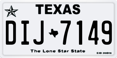TX license plate DIJ7149