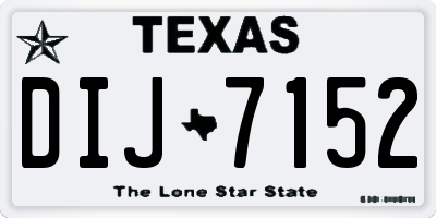 TX license plate DIJ7152