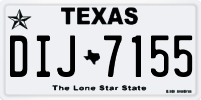 TX license plate DIJ7155
