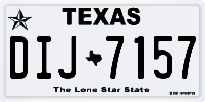 TX license plate DIJ7157