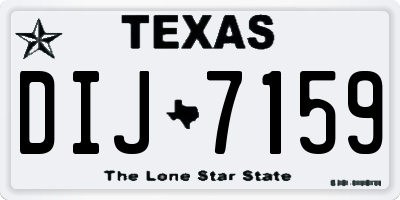 TX license plate DIJ7159