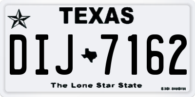 TX license plate DIJ7162