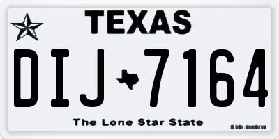 TX license plate DIJ7164