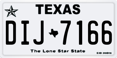 TX license plate DIJ7166