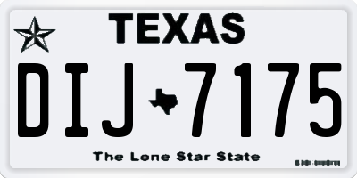 TX license plate DIJ7175