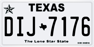 TX license plate DIJ7176