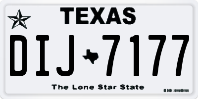 TX license plate DIJ7177