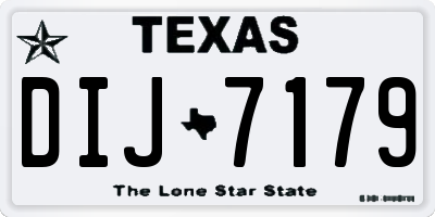 TX license plate DIJ7179