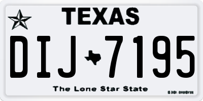 TX license plate DIJ7195